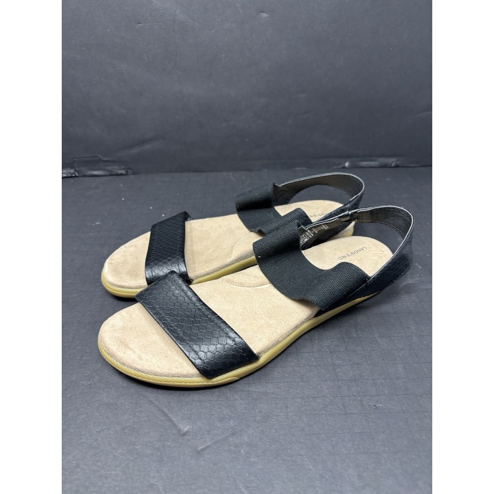 Lands' End comfort sandals 517106 Black‎ Size 8.5B